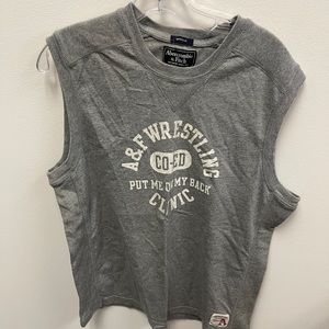 Abercrombie & Fitch wrestling tank top gray sweatshirt men’s size XL